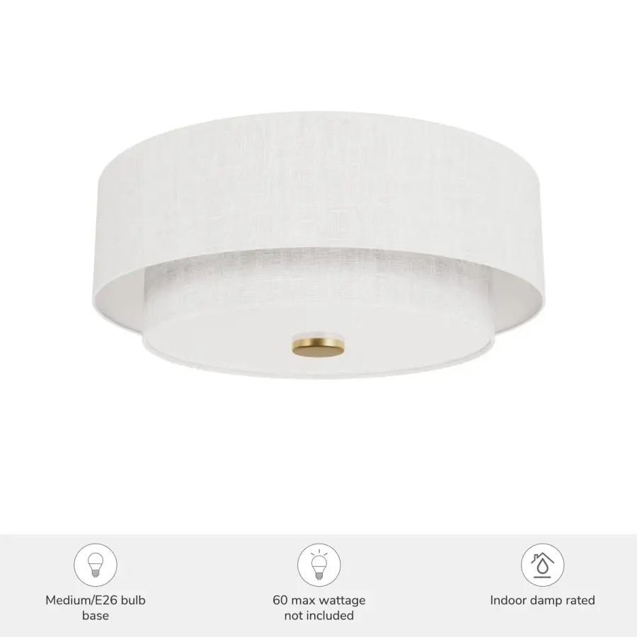 Brookside Two Light Flush Mount in Matte Black - Image 5