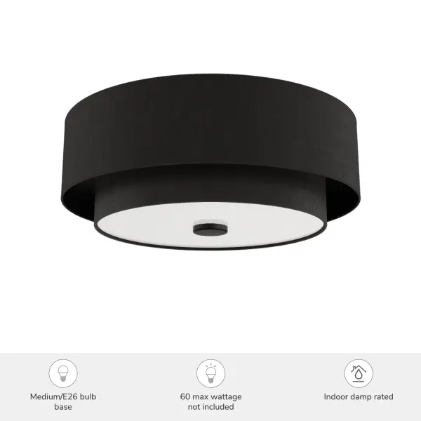 Brookside Two Light Flush Mount in Matte Black - Image 6