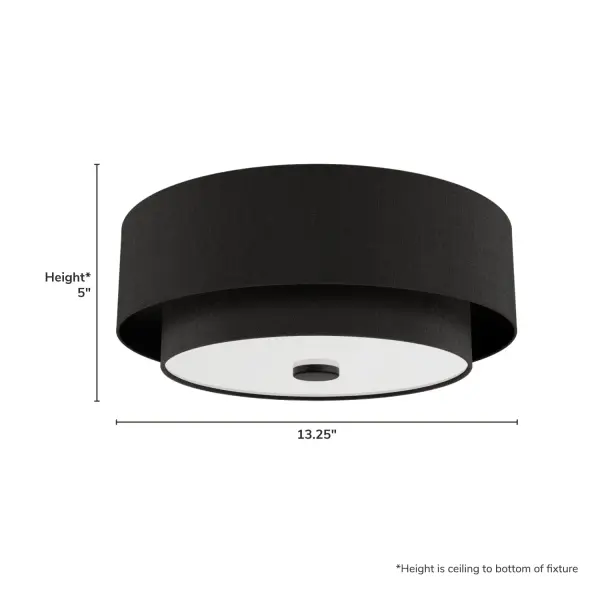 Brookside Two Light Flush Mount in Matte Black - Image 8