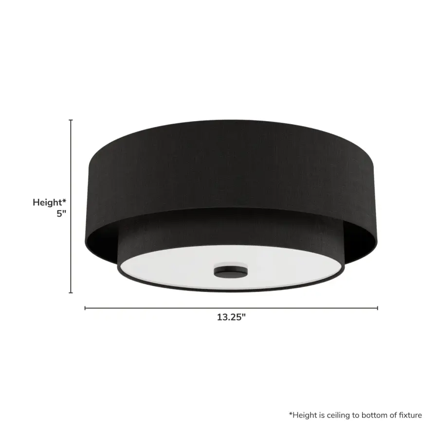 Brookside Two Light Flush Mount in Matte Black - Image 8