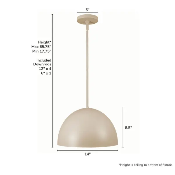 Erling One Light Pendant in Sandstone - Image 10