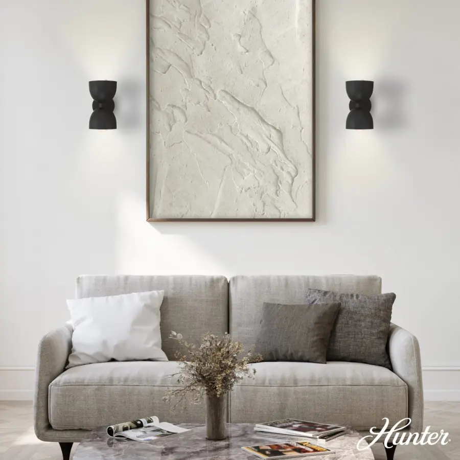Erling Two Light Wall Sconce in Matte Black - Image 4