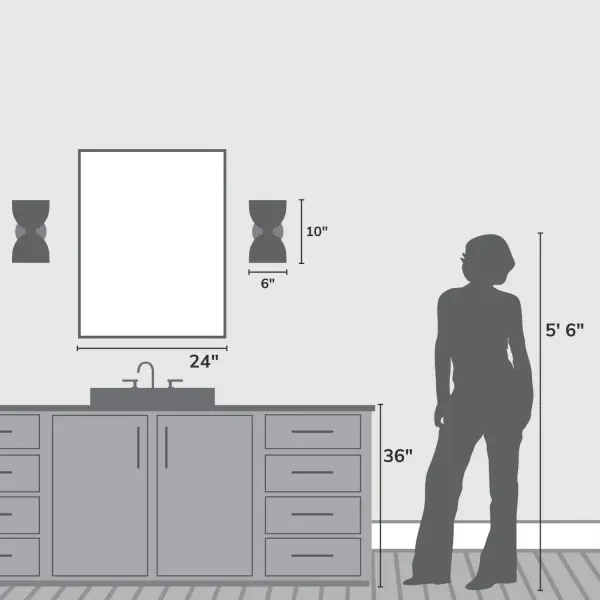 Erling Two Light Wall Sconce in Matte Black - Image 10