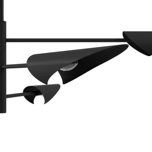 Merian 6-Light Linear Chandelier in Matte Black - Image 10