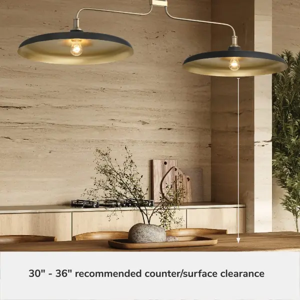 Moriso Two Light Linear Chandelier in Matte Black - Image 6