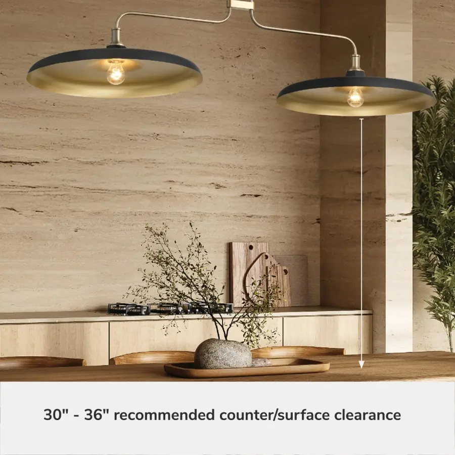 Moriso Two Light Linear Chandelier in Matte Black - Image 6