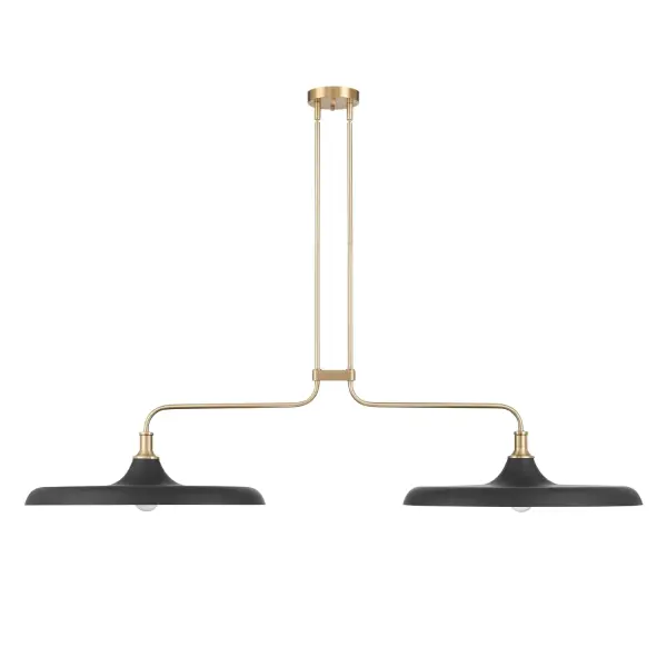 Moriso Two Light Linear Chandelier in Matte Black - Image 8