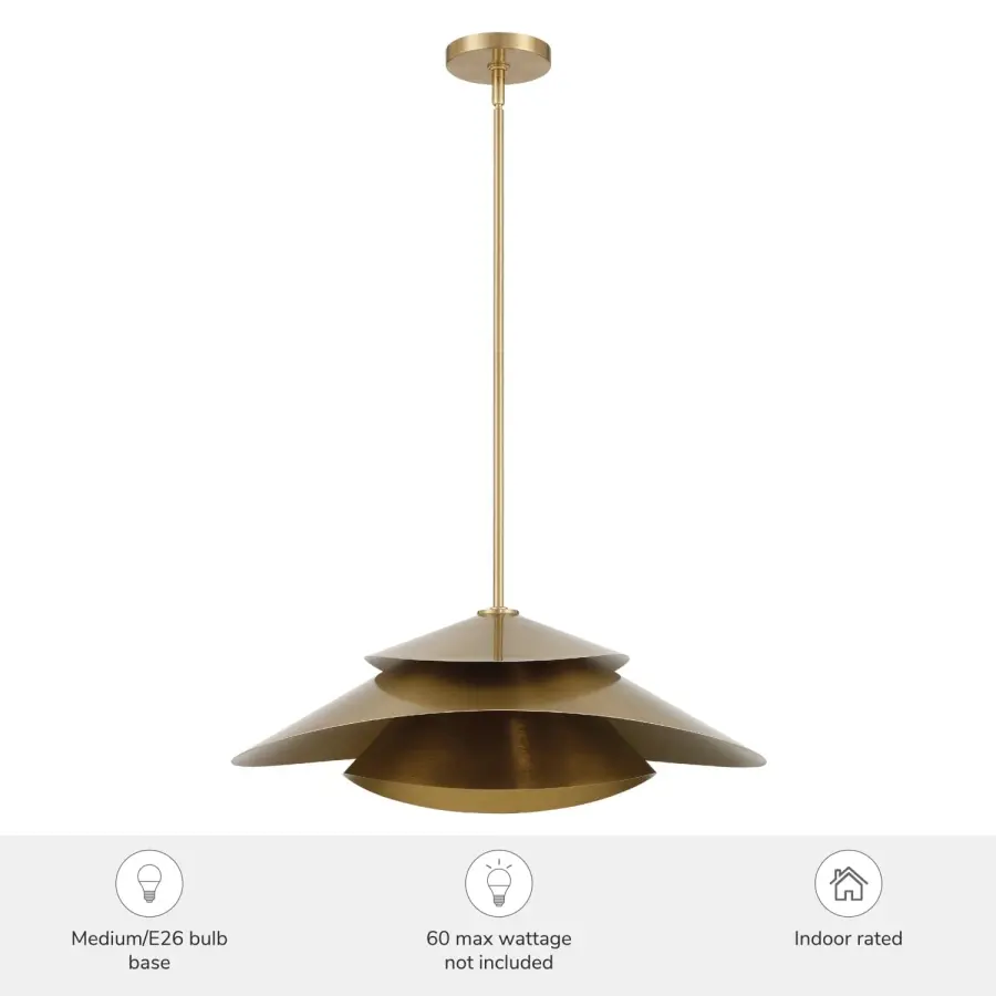 Hiro Extra Large Pendant in Alturas Gold - Image 6