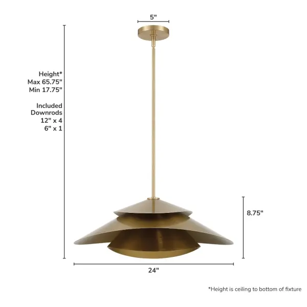 Hiro Extra Large Pendant in Alturas Gold - Image 8