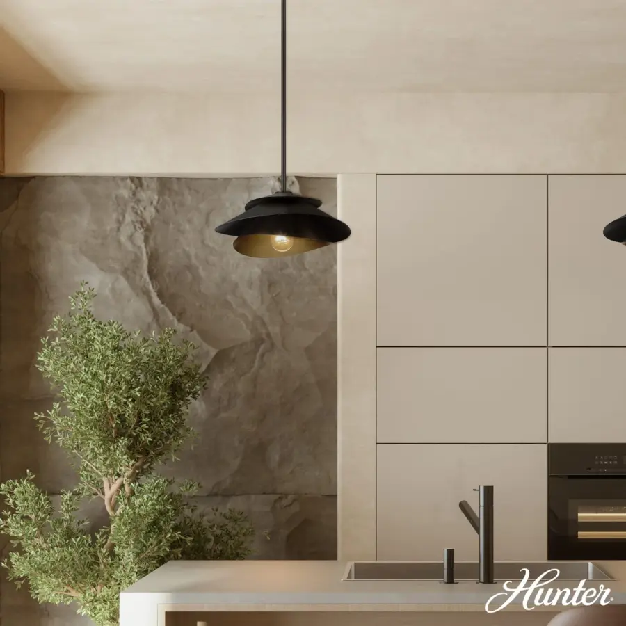 Hiro Large Pendant in Matte Black - Image 4
