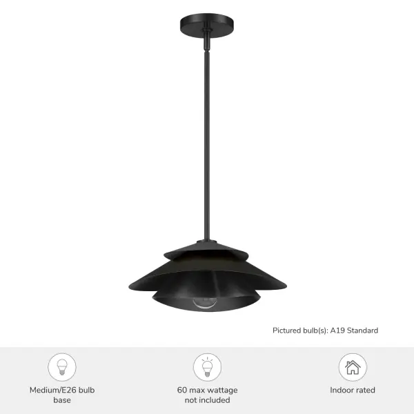 Hiro Large Pendant in Matte Black - Image 6