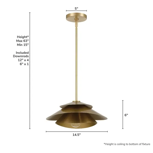 Hiro Large Pendant in Matte Black - Image 7