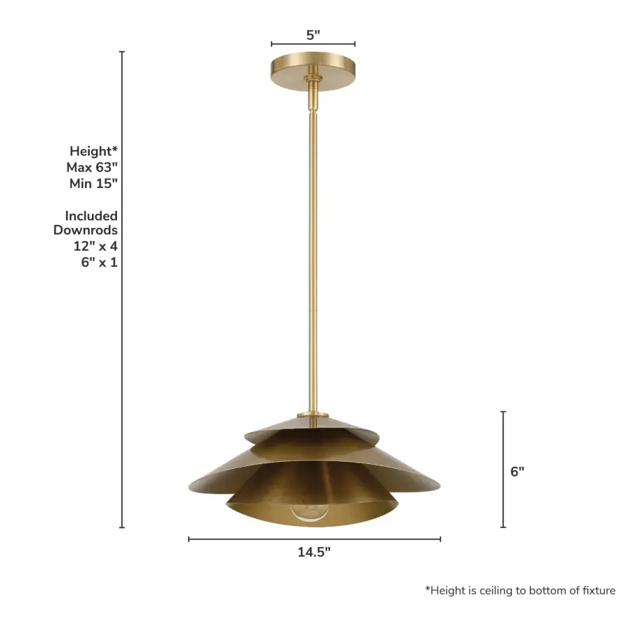 Hiro Large Pendant in Matte Black - Image 7