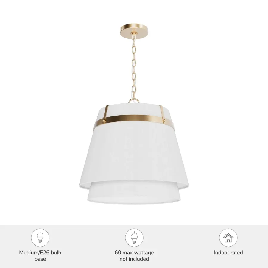 Ada Lee One Light Pendant in Alturas Gold - Image 3