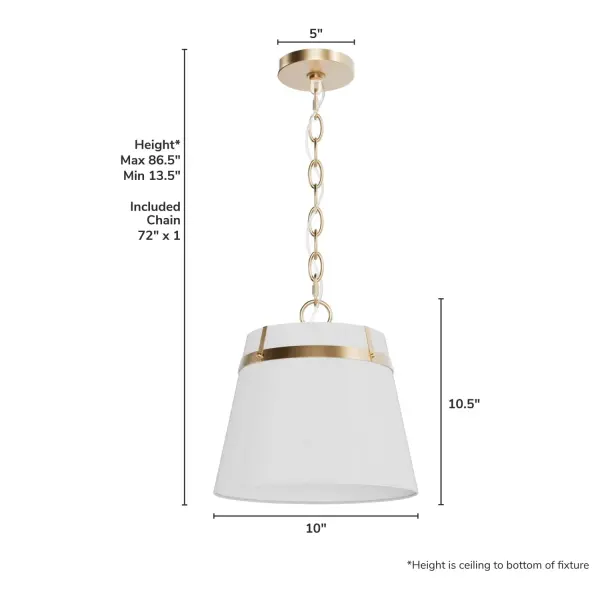 Ada Lee One Light Pendant in Alturas Gold - Image 4
