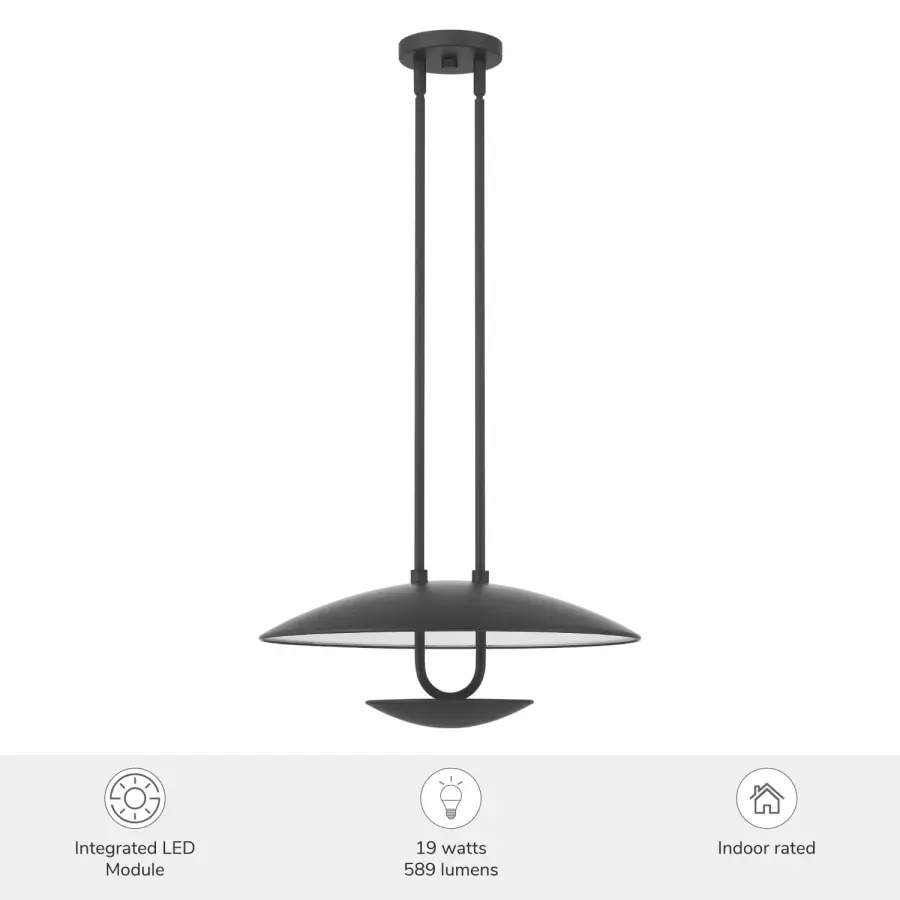 Sunset Ridge LED Pendant in Matte Black - Image 5