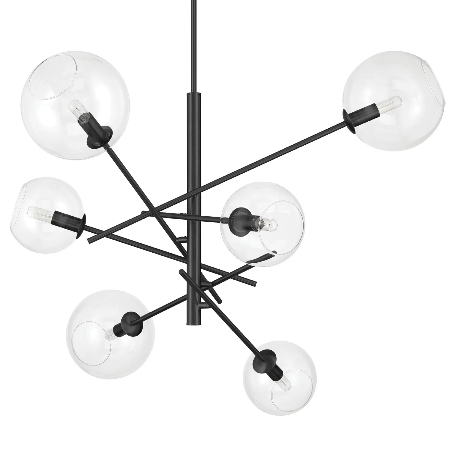 Farling 6-Light Extra Large Chandelier in Matte Black