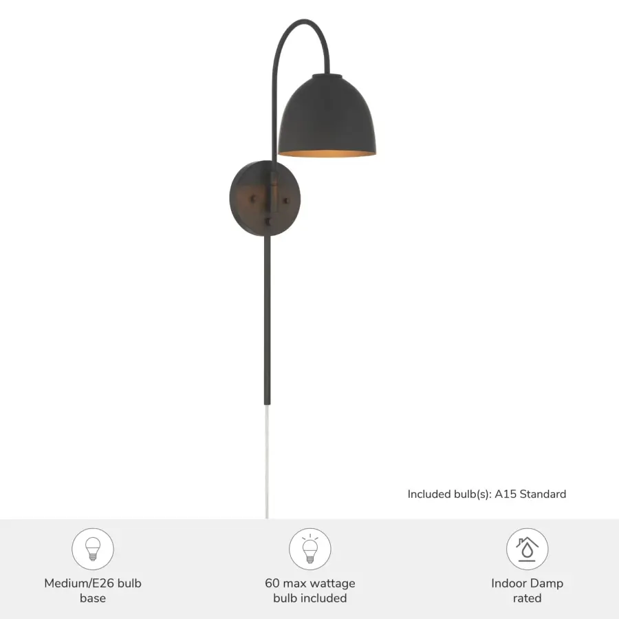 Erling One Light Wall Sconce in Luxe Gold - Image 6