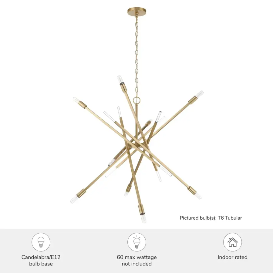Vicontessa 8-Light Chandelier in Alturas Gold - Image 3