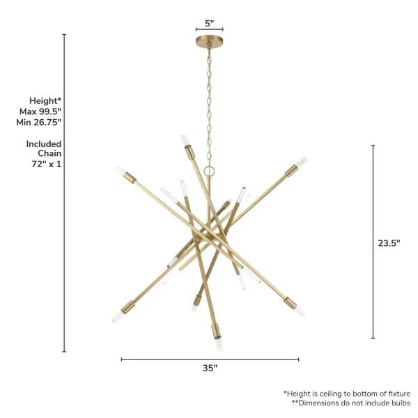 Vicontessa 8-Light Chandelier in Alturas Gold - Image 4