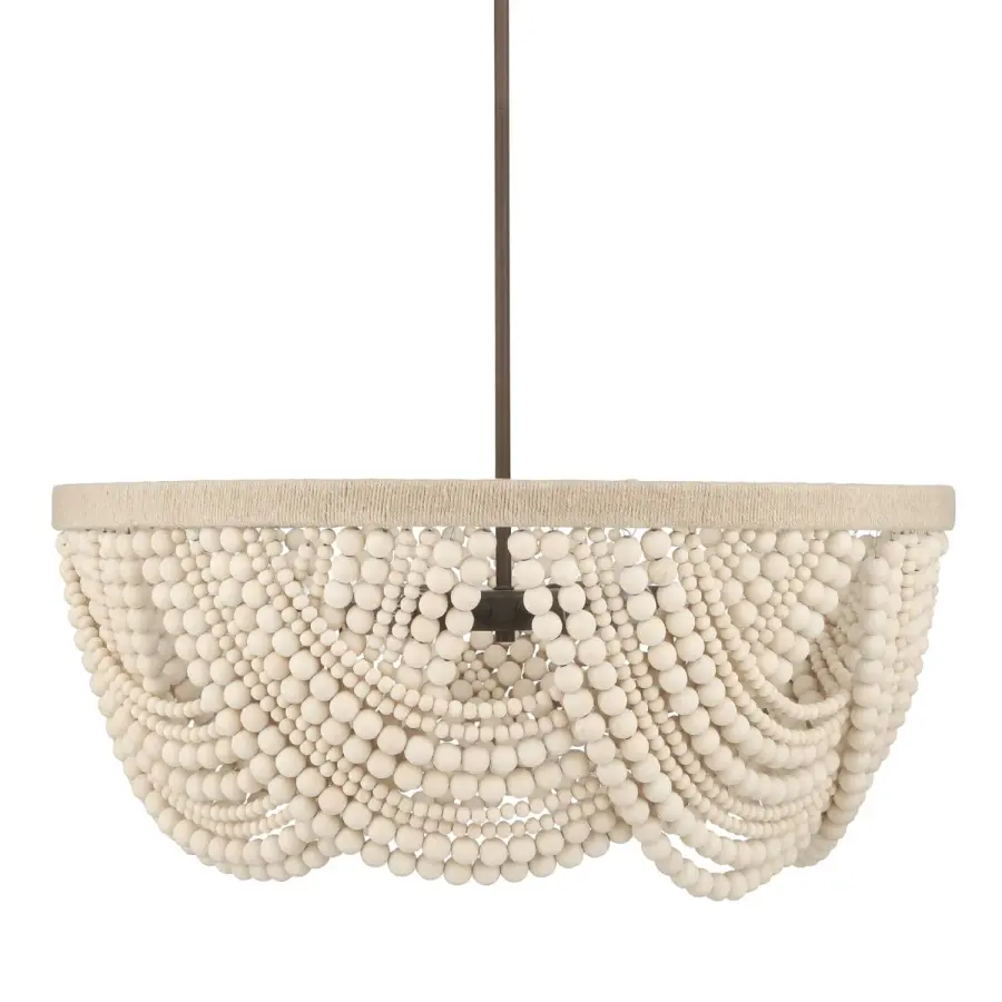 Autumndale 6-Light Wood Bead Chandelier - Image 8