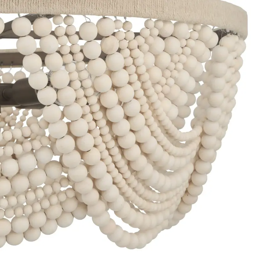 Autumndale 6-Light Wood Bead Chandelier - Image 9