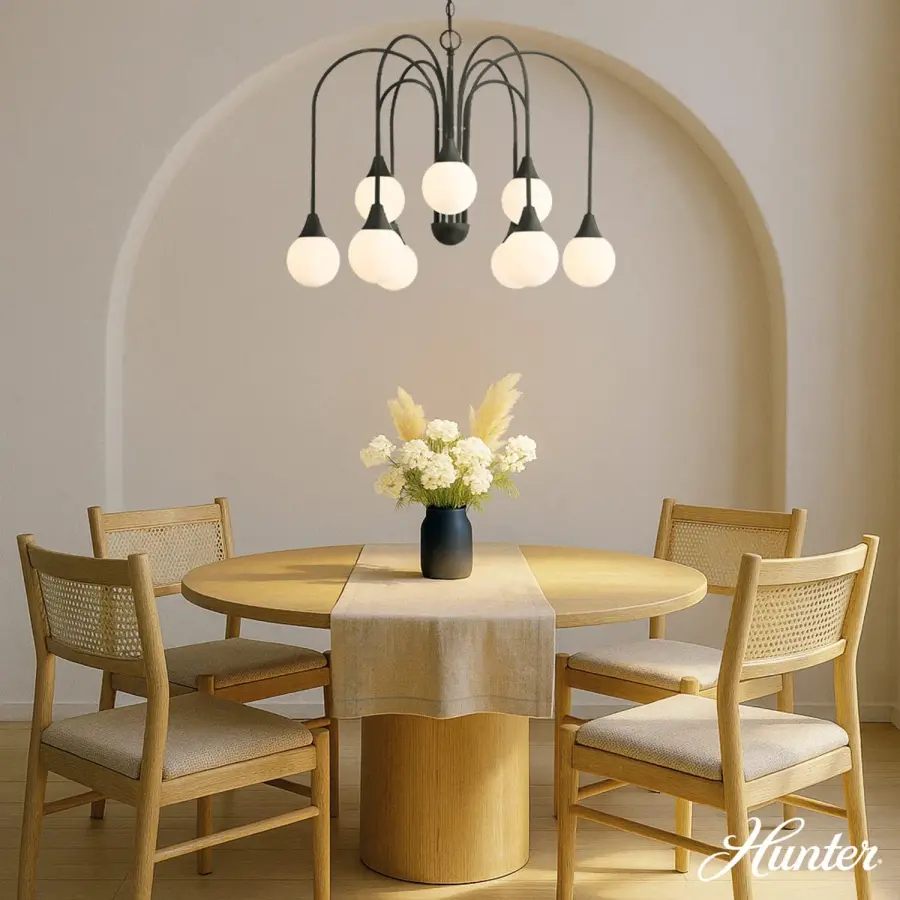 Valadon 9-Light Chandelier in Matte Black - Image 2