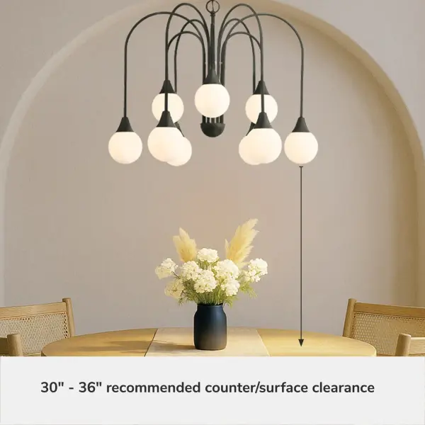 Valadon 9-Light Chandelier in Matte Black - Image 6