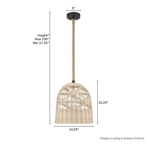 Baskel Large Pendant in Matte Black - Image 4