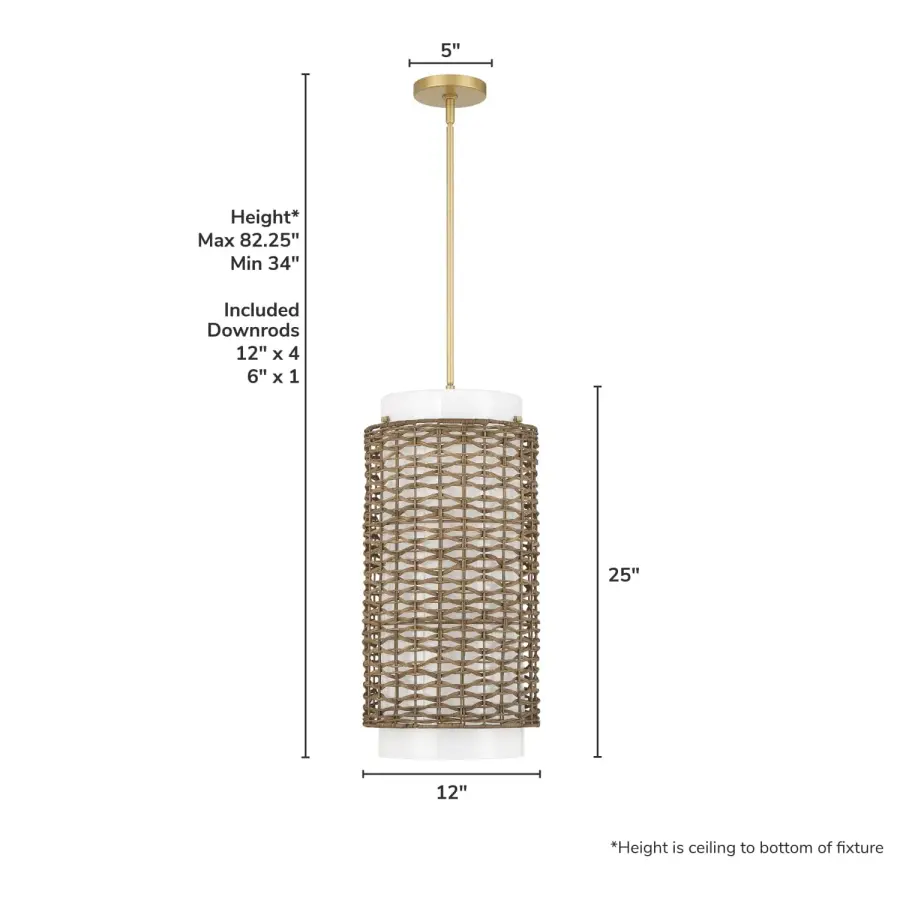 Laila Three Light Pendant in Luxe Gold - Image 4