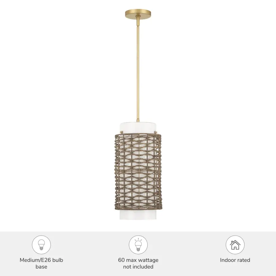 Laila One Light Pendant in Luxe Gold - Image 3