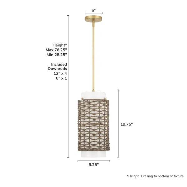 Laila One Light Pendant in Luxe Gold - Image 4