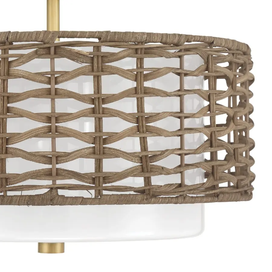 Laila Two Light Semi Flush Mount in Luxe Gold - Image 8