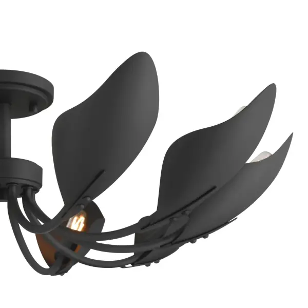 Juneway 10-Light Flush Chandelier in Matte Black - Image 14