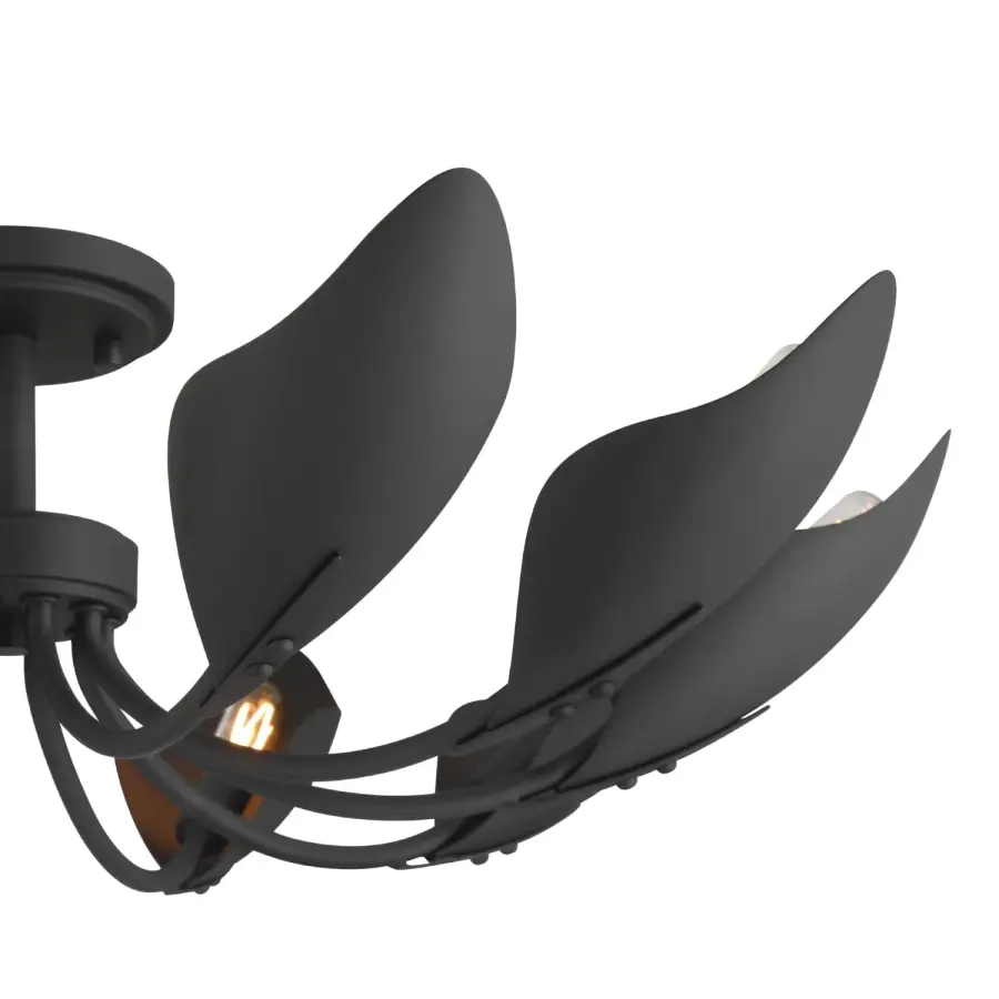Juneway 10-Light Flush Chandelier in Matte Black - Image 14