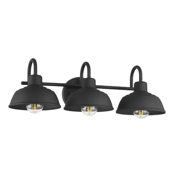 Mill Valley Three Light Vanity in Matte Black - Image 7