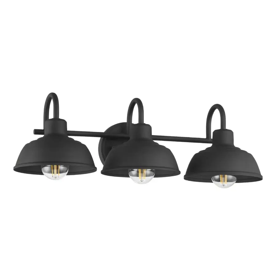 Mill Valley Three Light Vanity in Matte Black - Image 7