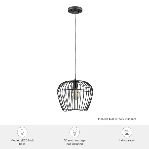 Redding One Light Pendant in Matte Black - Image 3