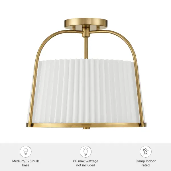 Atmore Two Light Semi Flush Mount in Alturas Gold - Image 3