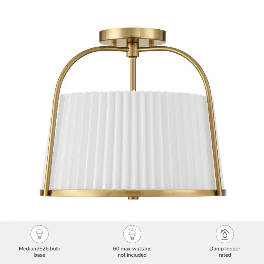 Atmore Two Light Semi Flush Mount in Alturas Gold - Image 3