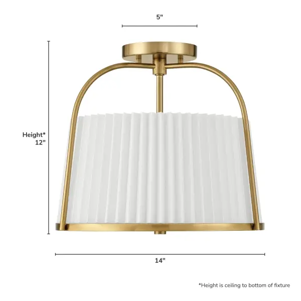 Atmore Two Light Semi Flush Mount in Alturas Gold - Image 4