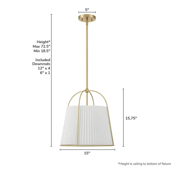 Atmore Three Light Pendant in Alturas Gold - Image 4
