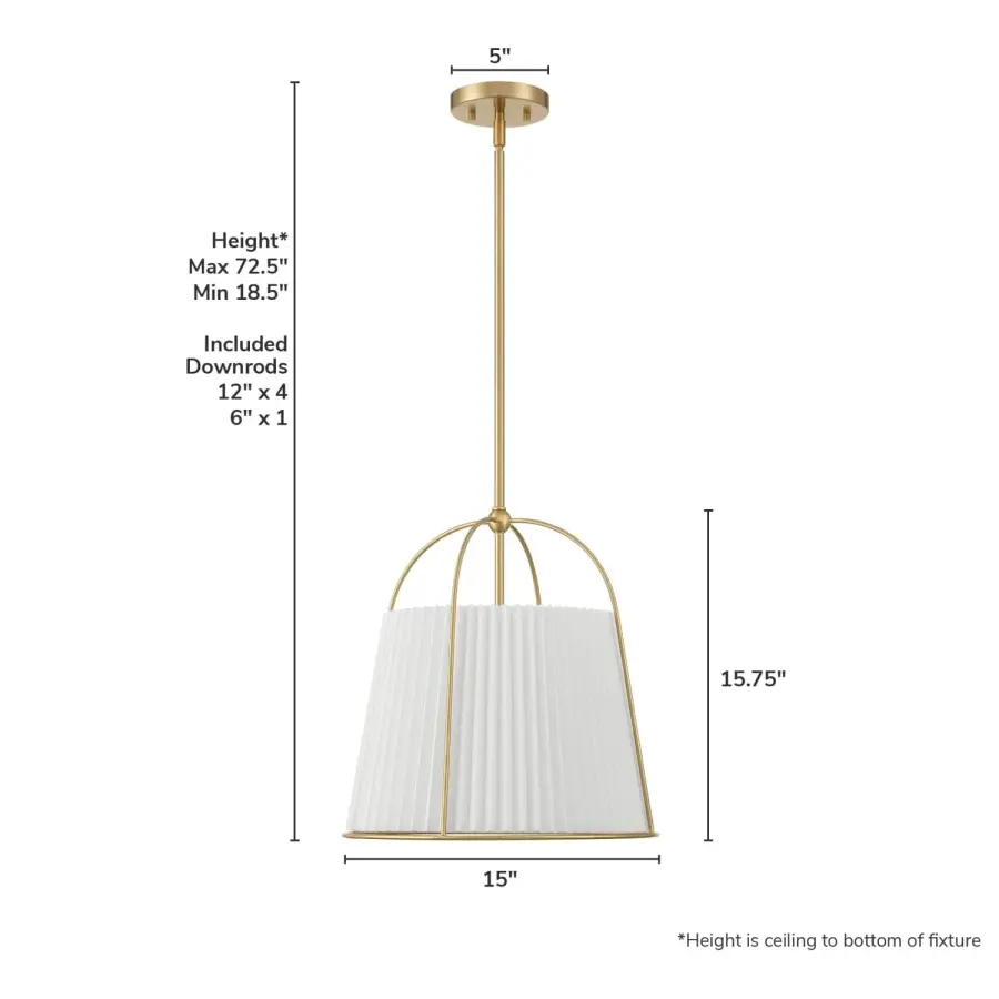 Atmore Three Light Pendant in Alturas Gold - Image 4