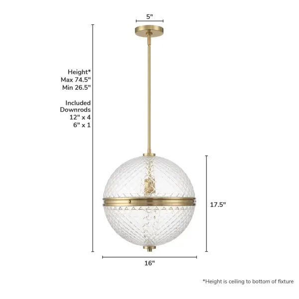 Bay Hollow One Light Pendant in Alturas Gold - Image 4