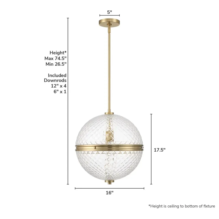 Bay Hollow One Light Pendant in Alturas Gold - Image 4