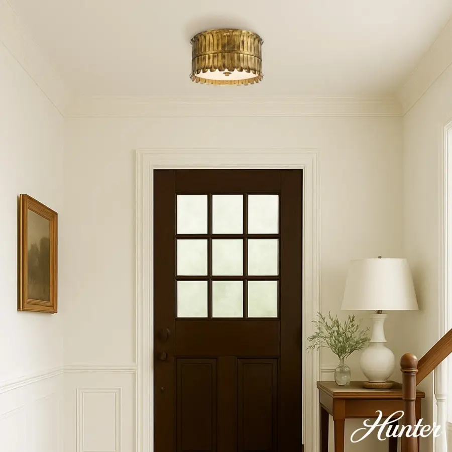 Valdaz Three Light Flush Mount in Brushed Luxe Gold - Image 2