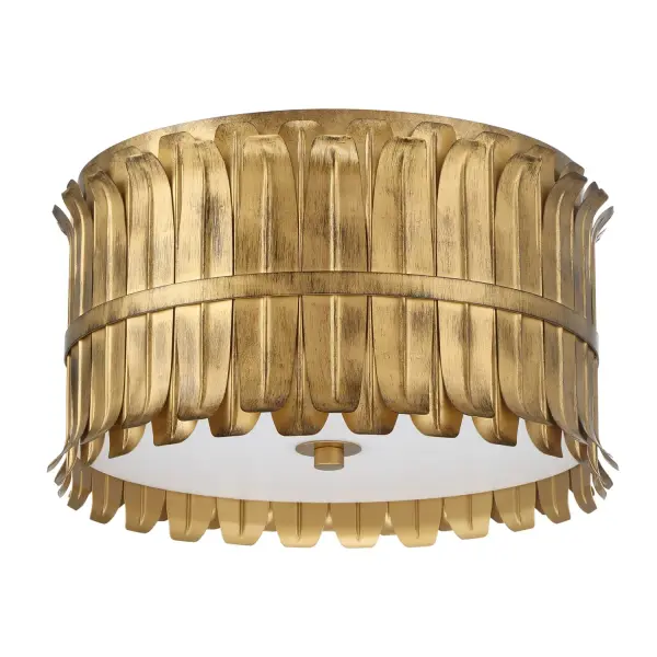 Valdaz Three Light Flush Mount in Brushed Luxe Gold - Image 7