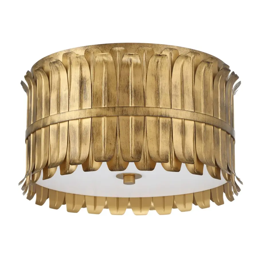 Valdaz Three Light Flush Mount in Brushed Luxe Gold - Image 7