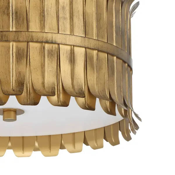 Valdaz Three Light Flush Mount in Brushed Luxe Gold - Image 8