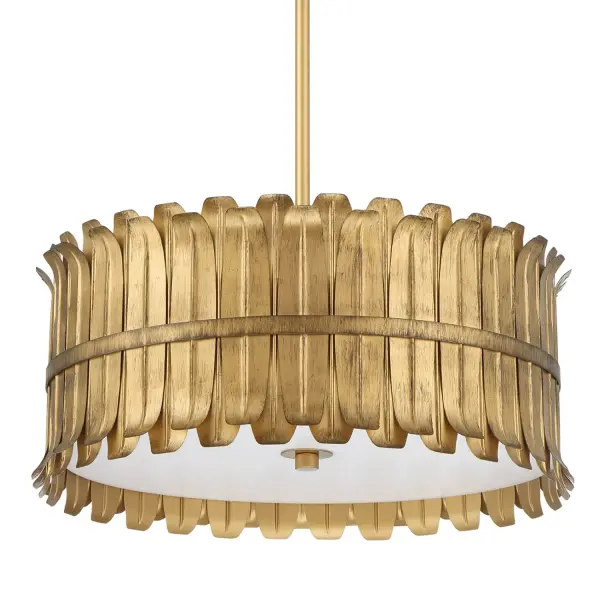 Valdaz Three Light Pendant in Brushed Luxe Gold - Image 8